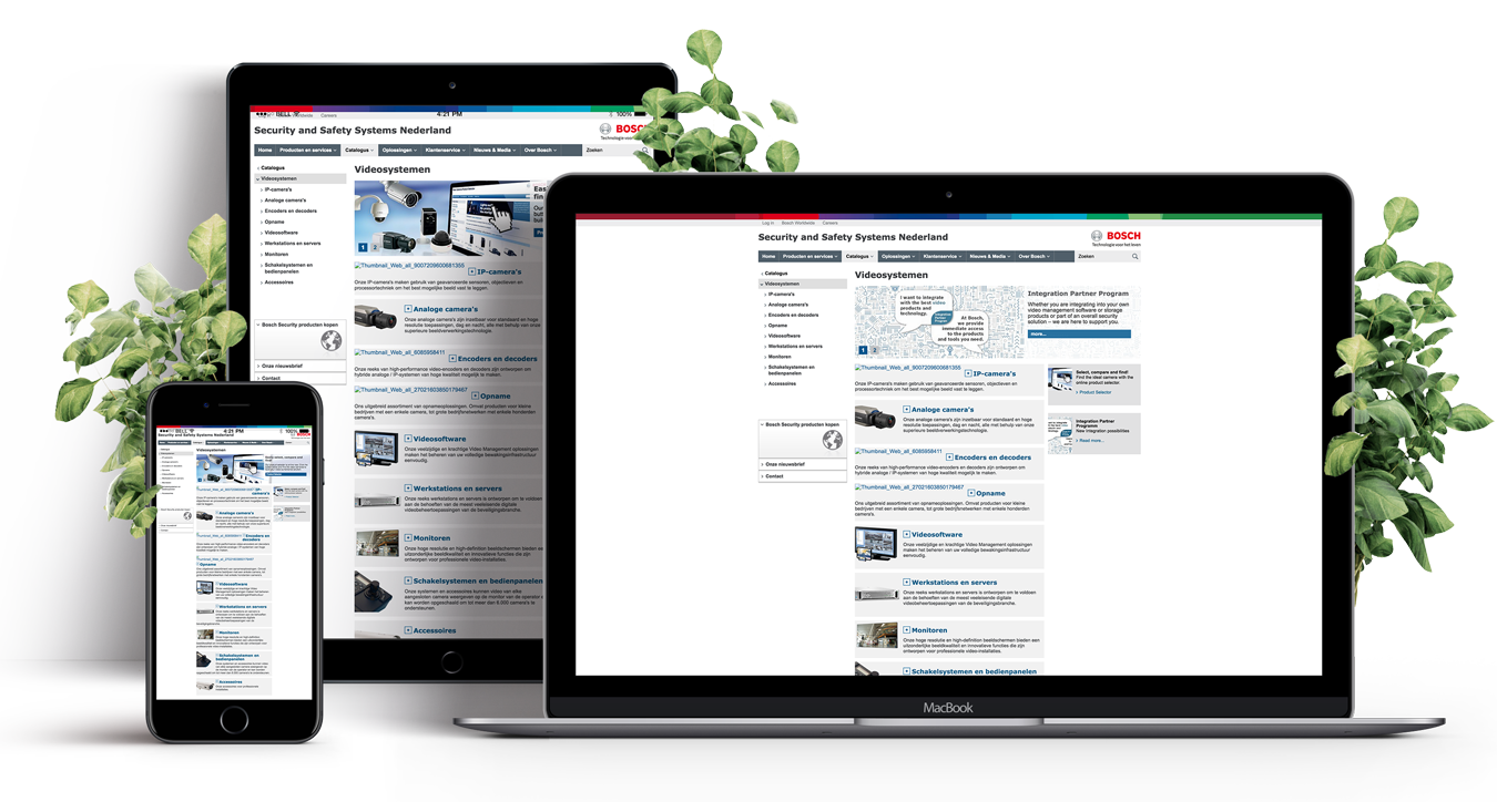 De website van Bosch, gemaakt door UWKM, is volledig responsive